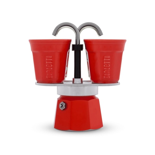 Bialetti 2 Cups Mini Express Red Stovetop Espresso Maker 