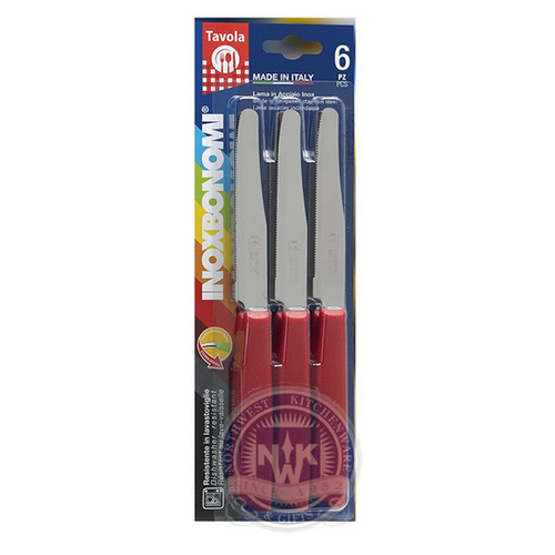 Inoxbonomi Table Knives Red