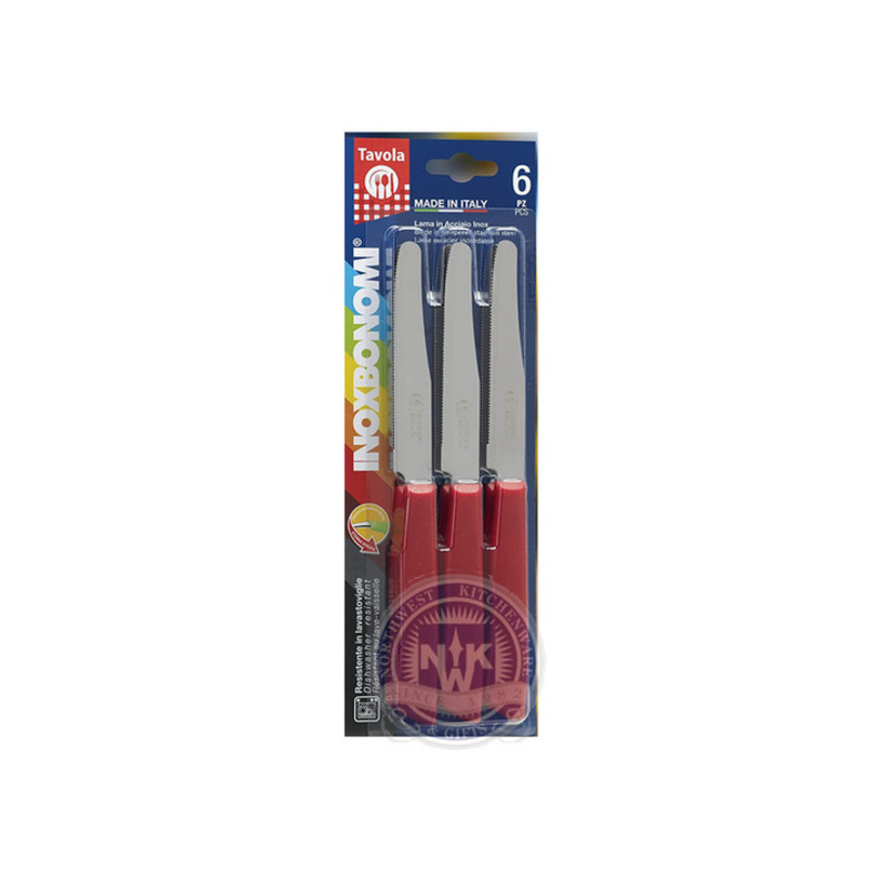 Inoxbonomi Table Knives Red