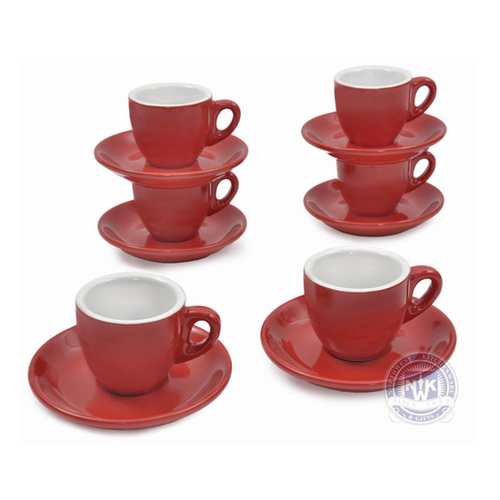  Cappuccino Red Set Of 6