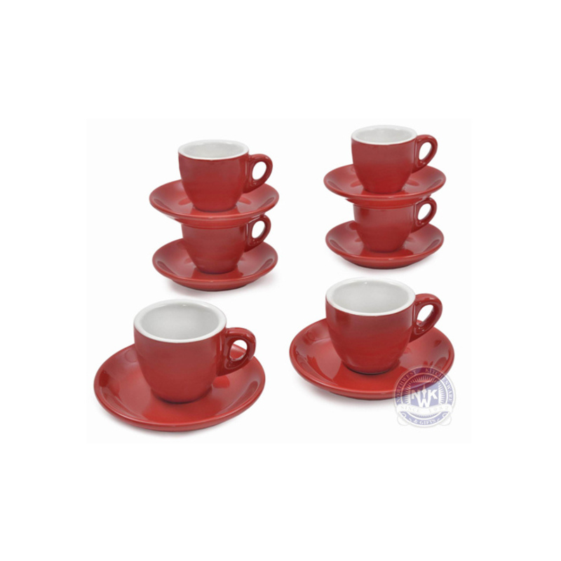  Cappuccino Red Set Of 6