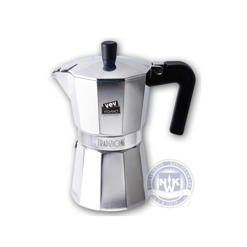 VEV VIGANO TRADIZIONE 3 CUP STOVE TOP ESPRESSO MAKER