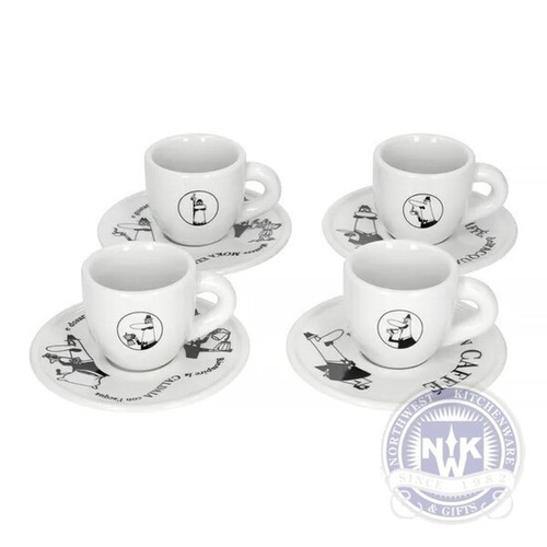 Bialetti Espresso Cups Tazzine Moka Set of 4