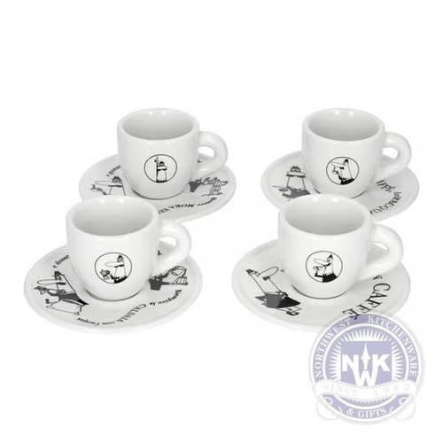 Bialetti Espresso Cups Tazzine Moka Set Of 4