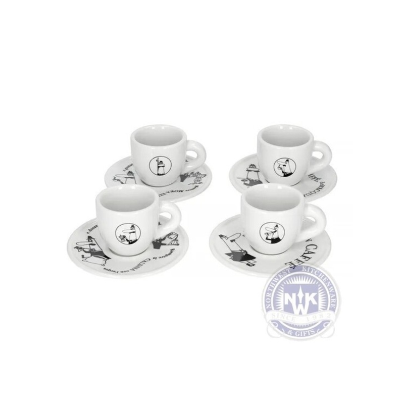 Bialetti Espresso Cups Tazzine Moka Set Of 4