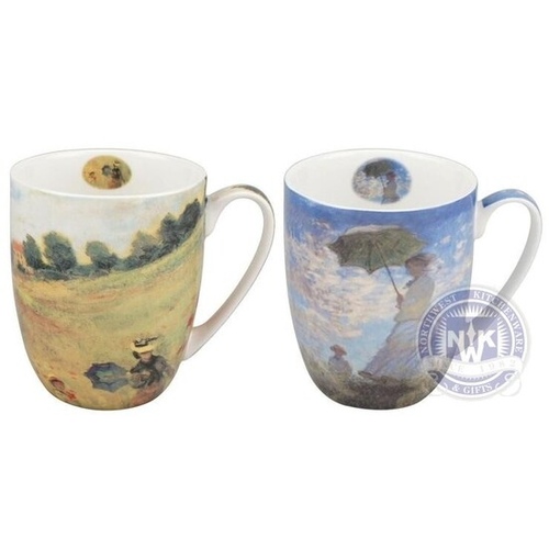 Monet Scenes With Women Mug Pair