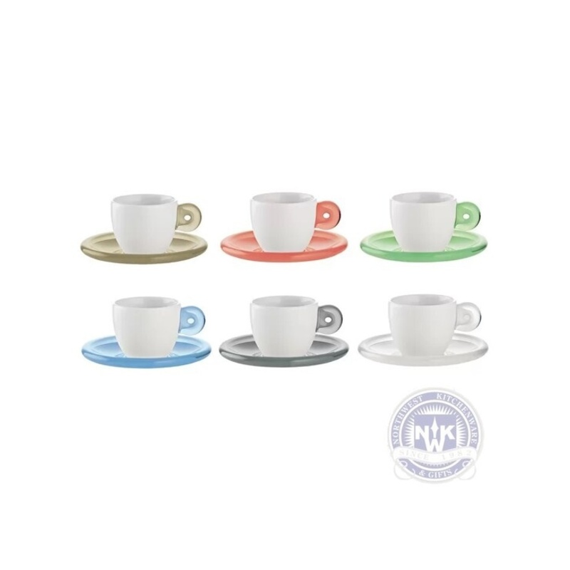 Guzzini Gocce Espreso Cups Set of 6 Mixed Colors