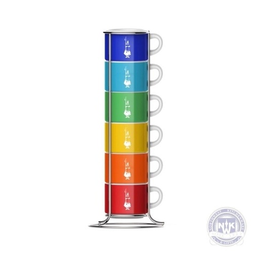 Bialetti Impilabili 6 Espresso Cups With Stand