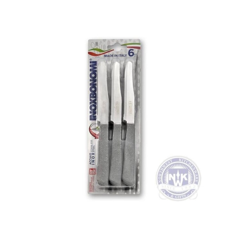 Inoxbonomi Table Knives Grey Handle