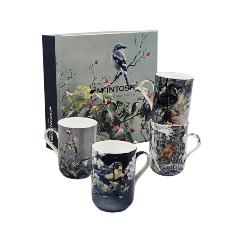 Bateman Birds Set Of 4 Mugs