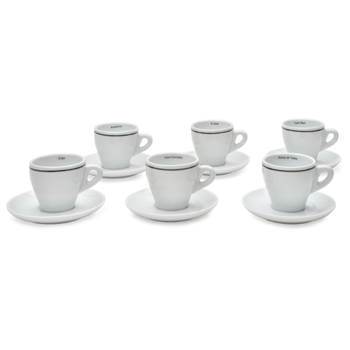 Sara Moka Parole Cappuccino Cups Set Of 6
