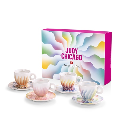 Judy Chicago Illy Art Collection Cappuccino Cups Set Of 4