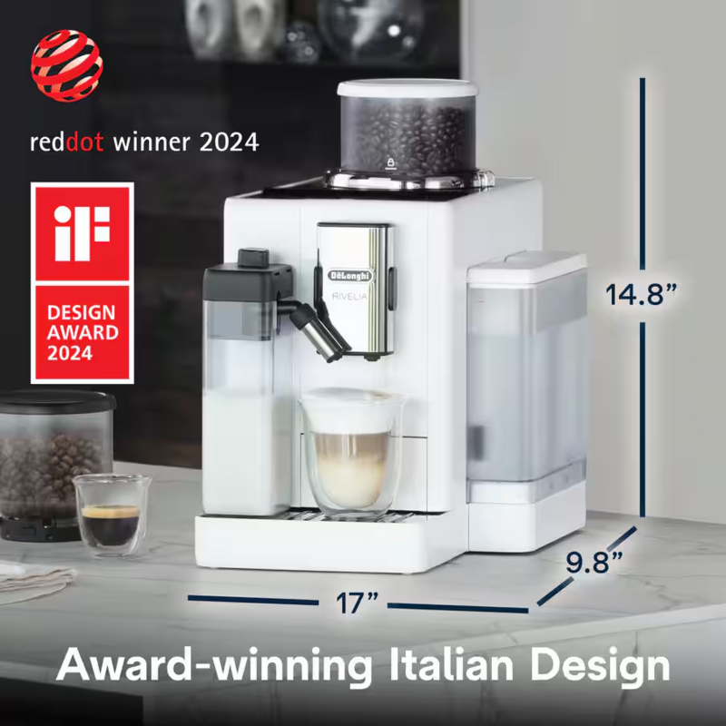Delonghi Rivelia Automatic Espresso Machine White