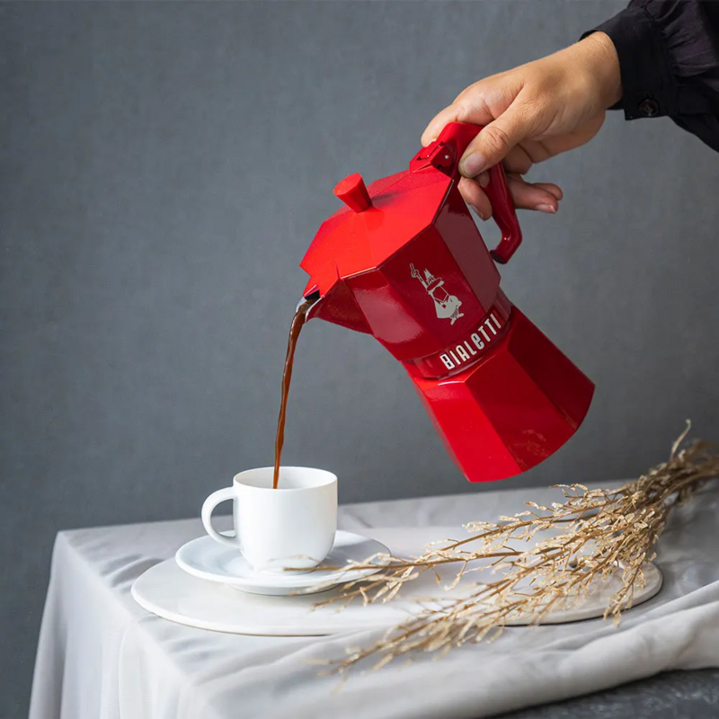 Bialetti Moka Exclusive 3 Cup Red