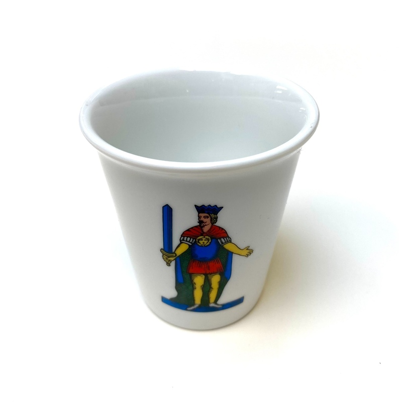 Italian Playing Cards Espresso Cups Set Of 6